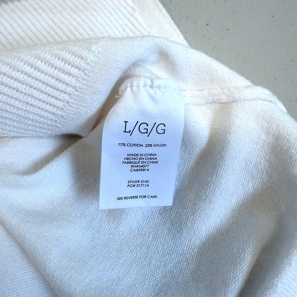 Cabi Cardigan Lady Jacket Womens Size L White Fencing Ripped Knit Old Money - Picture 5 of 8